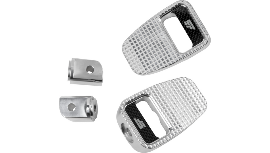 Slyfox Polished Passenger Footpegs 4 Harley M8 Softail/ELW Pan Am