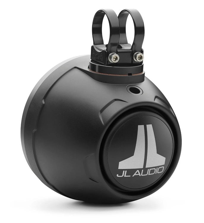 JL Audio 6.5-Inch Enclosed Coaxial System Matte Black Enclosure Gray Sport Grille