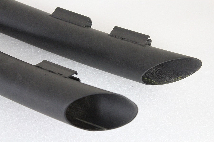 V-Twin 30-0008 Black Curved 2" Drag Pipes Exhaust Kit 07-17 Harley Softail FXST