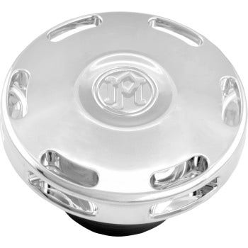 PM Custom Gas Fuel Caps Apex Chrome for Harley L96-23 Big Twin, L96-22 XL