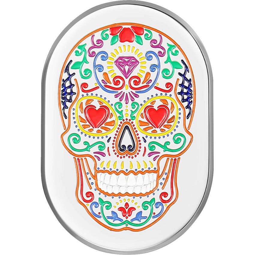 Figurati Right Rear Fender Mirror Polished W/Sugar Skull Antenna Cover 4 Harley 09-23 FL