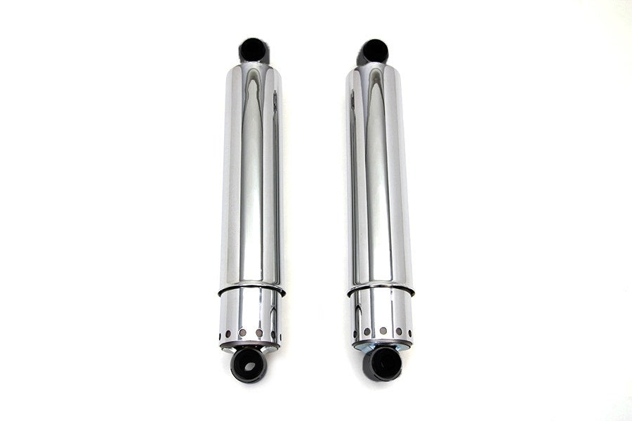 V-Twin 54-0101 Chrome 14-1/2" Covered Rear Shock Set Harley XL & K Model '52-'74