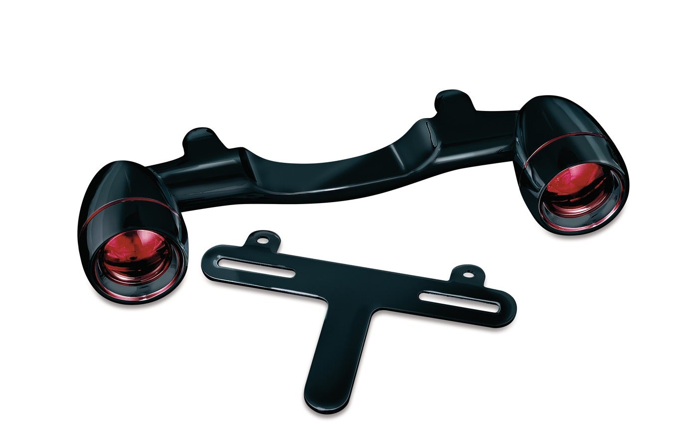 Kuryakyn Gloss Black Bullet Light Rear Turn Signal Bar Harley FLH/FLS '86-'17