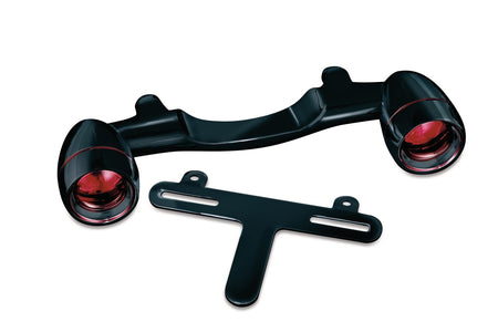 Kuryakyn Gloss Black Bullet Light Rear Turn Signal Bar Harley FLH/FLS '86-'17