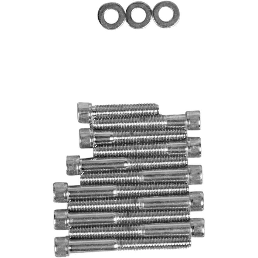 Drag Specialties Chrome Knurled Cam Cover Bolt Kit 4 Harley  91-03 XL Models