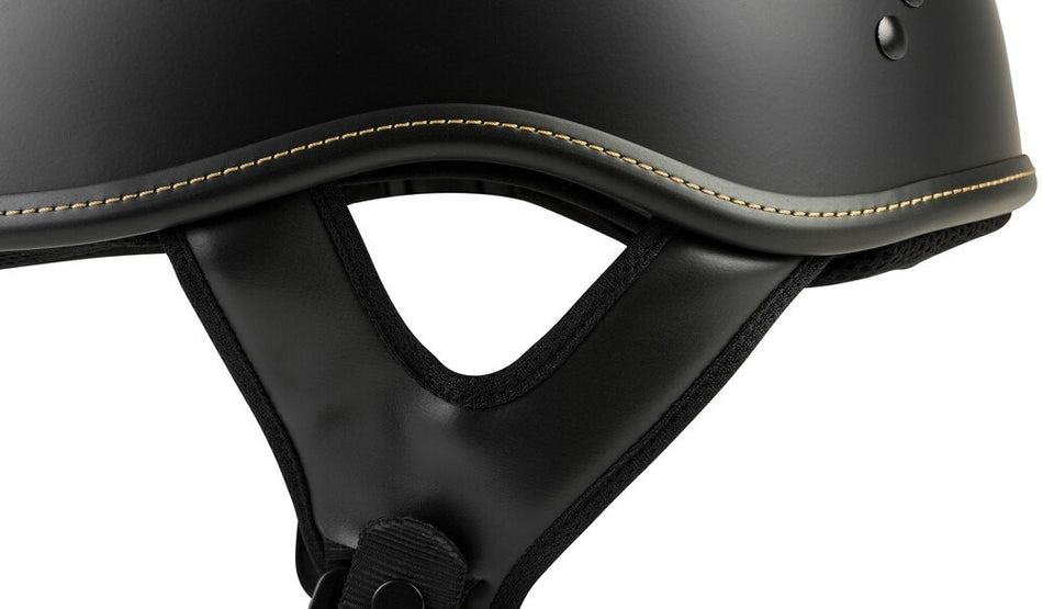 Highway 21 Matte Black .357 Half Helmet DOT Harley Style Motorcycle (XS-2XL) NEW