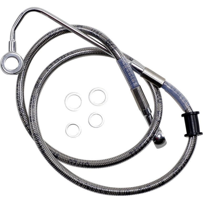 Drag Specialties Stainless 35-3/4" Brake Line Kit Harley Softail FLSTC 15-17
