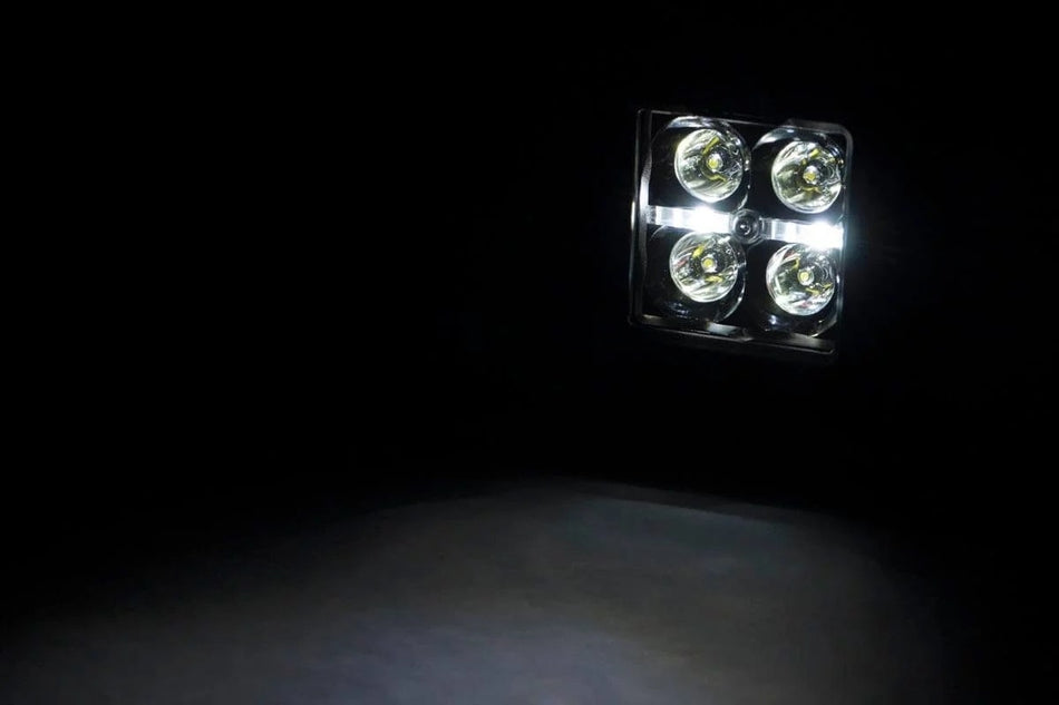 Rough Country 70903BLKDRL Black Series 2" Square Cree LED Light Cube Pair (Spot)