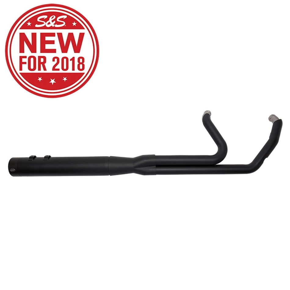 S&S Sidewinder Black 2 Into 1 Full System Exhaust Harley M8 FL 17-Up