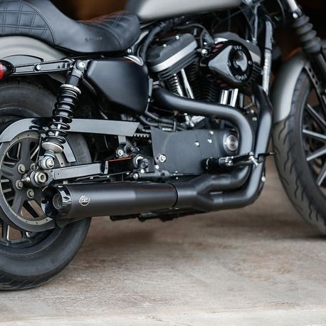 S&S 550-0952A SuperStreet 2-1 Full Exhaust System Black Harley Sportster XL 14-20