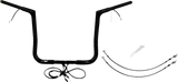FBI Fat Baggers Wired 1-1/4" Flat Top Handlebar Kits for 14-15 FLHT/FLHX & Trike - Black / 14"