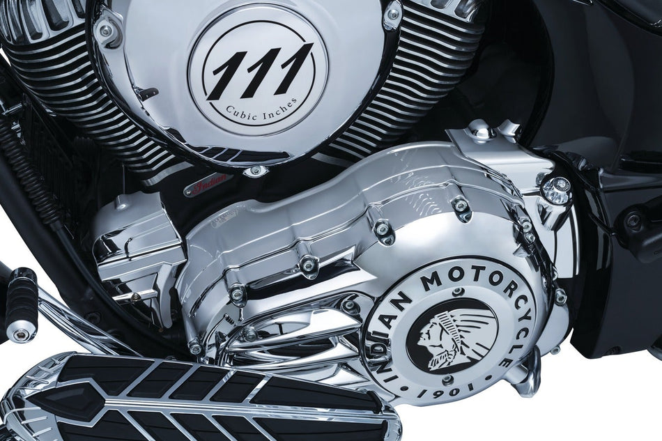 Kuryakyn Chrome Starter End Cover for Indian Models 14-17 Excluding Scout