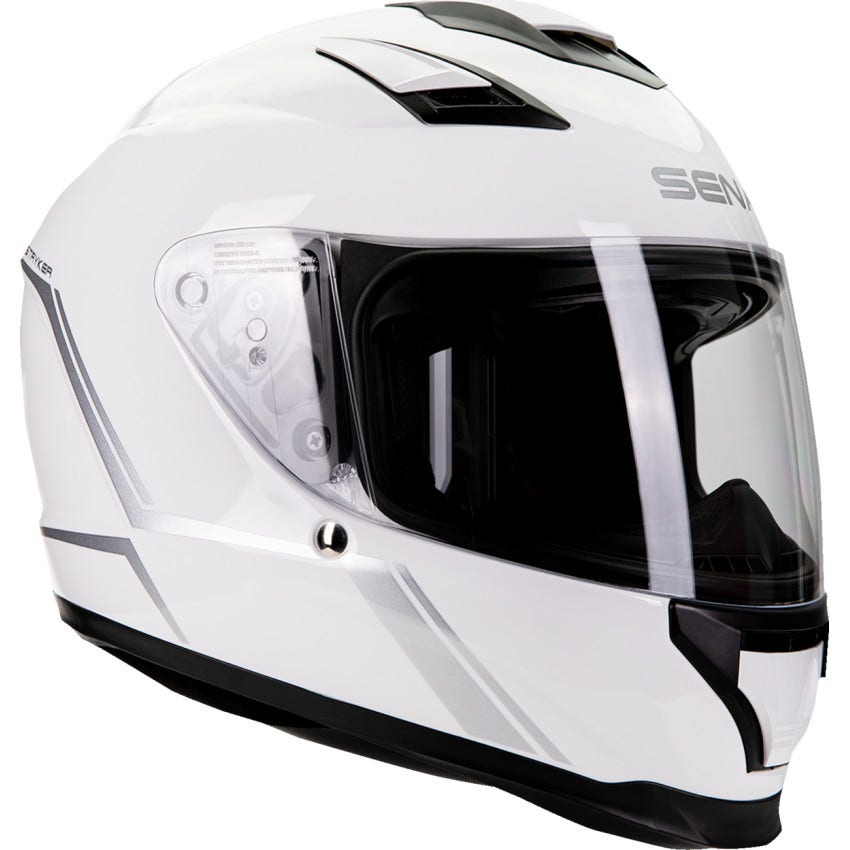 Sena Stryker Glossy White Bluetooth Intercom Fullface Helmet