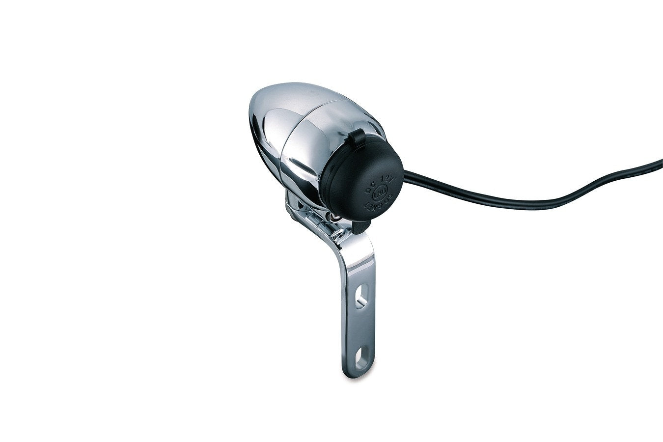 Kuryakyn 1476 Chrome 1-1/4" Handlebar Mounted Electrical Power Point