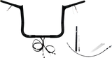 FBI Wired 1-1/4" Pointed Top Handlebar Kits for 21-23 FLHT/FLHX/FLHXST & Trike - Black / 12"