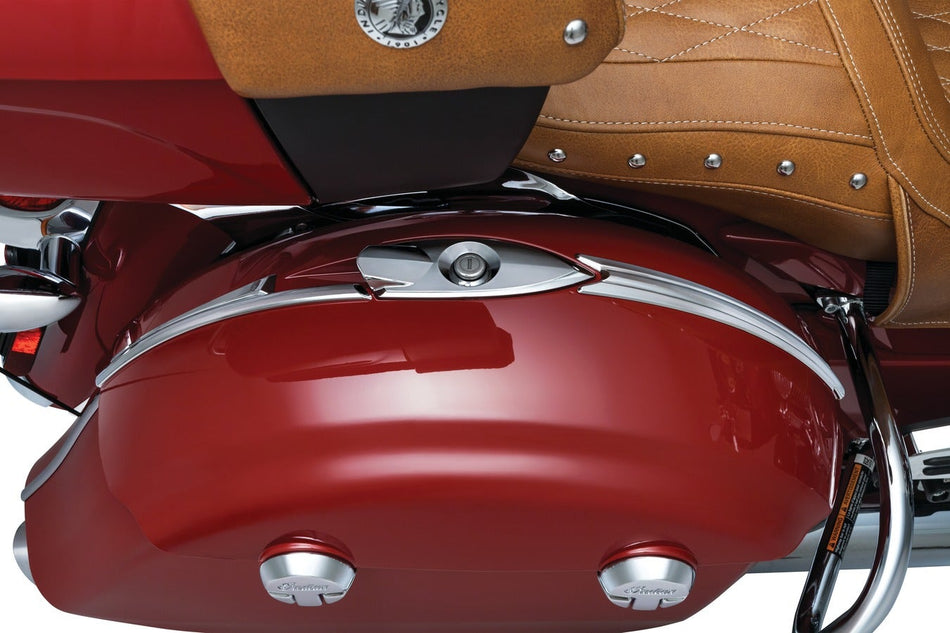 Kuryakyn Chrome Classic Saddlebag Top Trim for Indian Chieftain RoadMaster