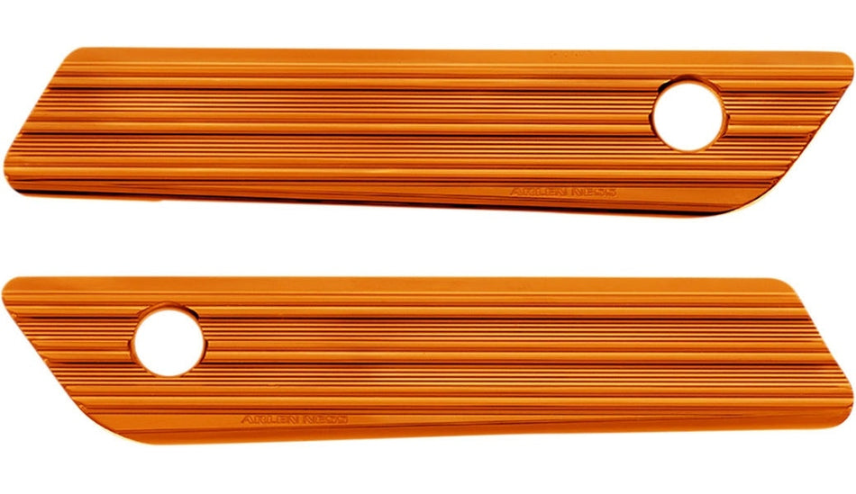 Arlen Ness 03-610 Orange Saddlebag Latch Covers Billet Pair Harley Touring 14-21