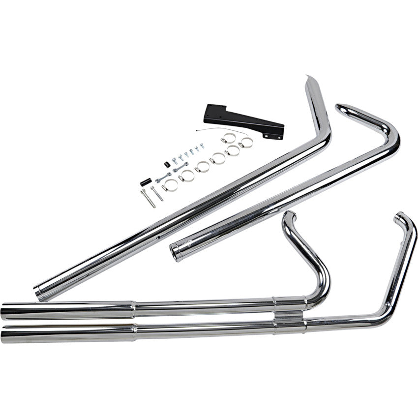 Vance & Hines 17924 Big Shots Exhaust System - Long - Chrome - Harley Softail