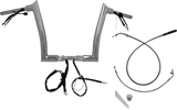 FBI Fat Baggers 1-1/2" EZ Pointed Top Pre-Wired Handlebars for FLTR '23-'26 - Chrome / 12"