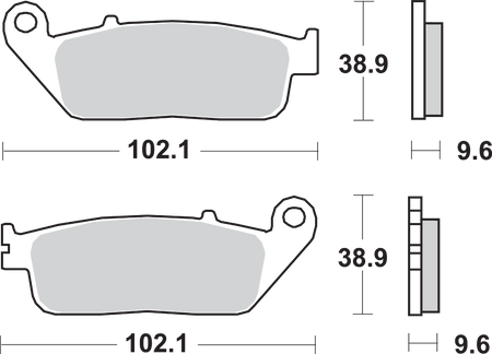 SBS Street Excel Sintered Brake Pads for Select 1977-2026 Honda Models