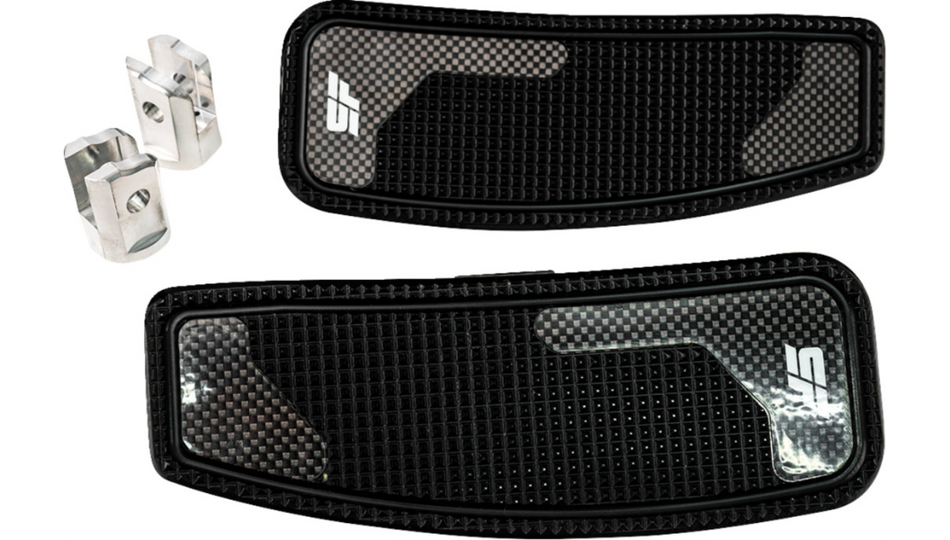 Slyfox Black Anodized Mini Driver Floorboards 4 Harley 18-23 Softail