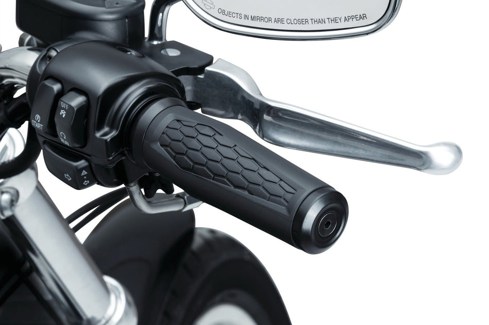Kuryakyn 5923 Black 1" Hex Grips 08-22 Harley TBW Wire Throttle