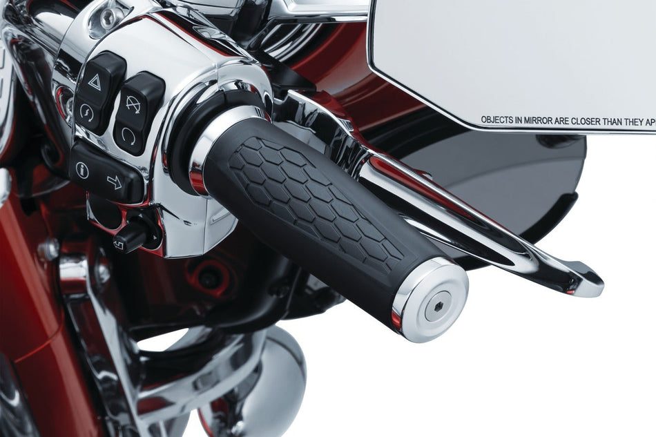 Kuryakyn 5920 Chrome 1" Hex Grips 96-19 Harley Dual Throttle Cable