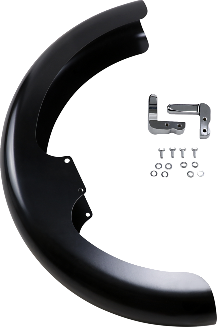 Klock Werks Hugger Series Front Fender with Mounting Blocks for Softail/Dyna - HD Dyna/Softail / 19" / Wrapper Front Fender