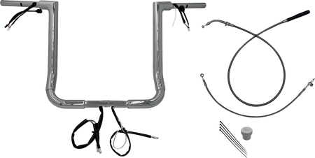 FBI Fat Baggers Wired 1-1/2" Flat Top Handlebar Kits for FLH/X '23-'26 - Chrome