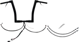 FBI Fat Baggers Wired 1-1/2" Flat Top Handlebar Kits for FLTR '15 - Black / 14"