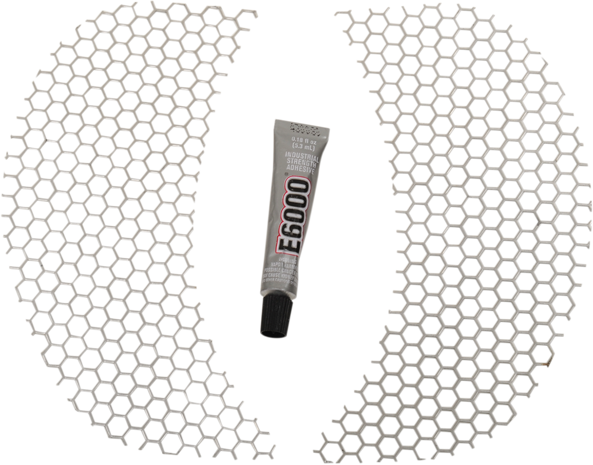Klock Werks Fairing Vent Screen - Chrome / Honeycomb - FLTR