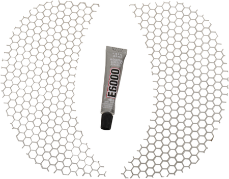 Klock Werks Fairing Vent Screen - Chrome / Honeycomb - FLTR