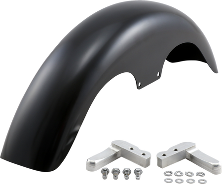 Klock Werks Hugger Series Front Fender with Mounting Blocks for Softail/Dyna - HD Dyna/Softail / 19" / Klub Front Fender