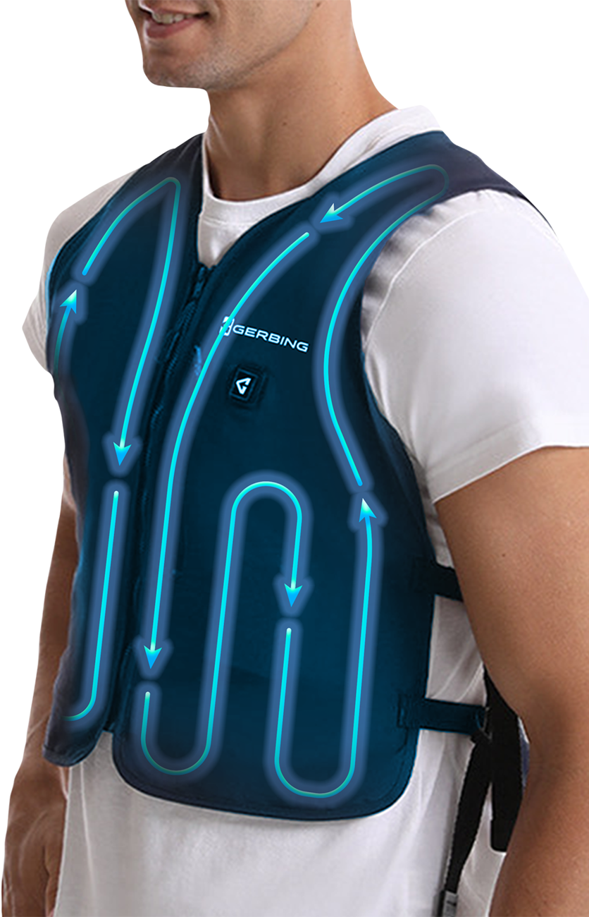 Gerbing Heated Clothing 5V Touch Button Circulatory Cooling Vest - Blue