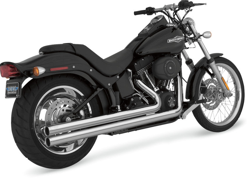 Vance & Hines 17924 Big Shots Exhaust System - Long - Chrome - Harley Softail