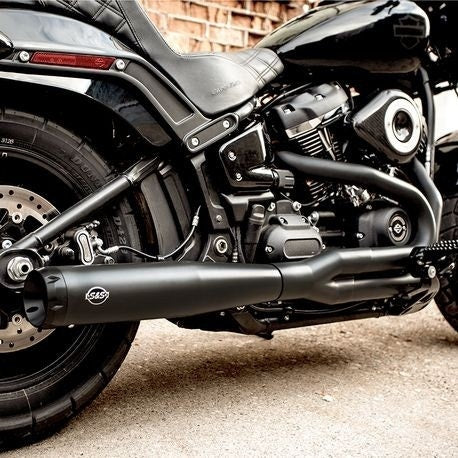 S&S Cycle 550-0857 Black SuperStreet 2:1 Exhaust System 18-Up Harley M8 Softail