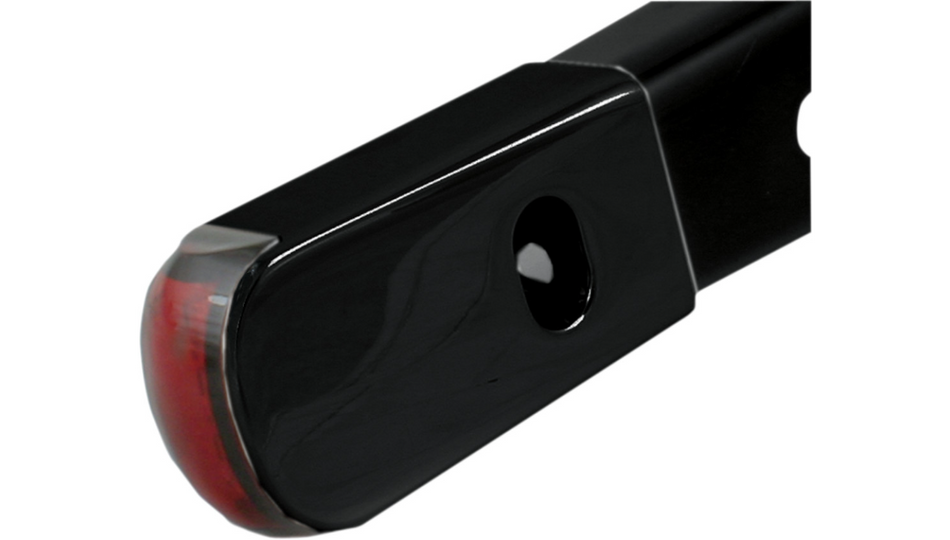 Alloy Art Black Anodized w/ Red LED Red Lens Fender Strut LED Marker Light For Harley Sportster XL 2004-2014