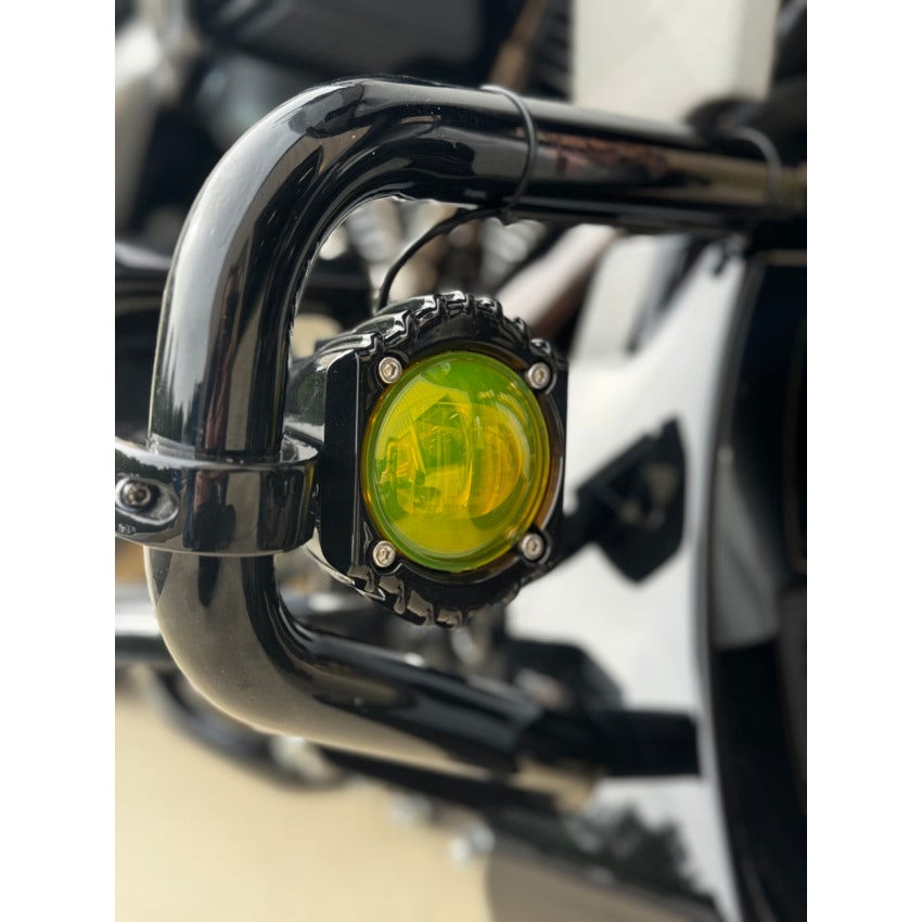 Custom Dynamics SD-FOG-2Y Shark Demon High Performance LED Fog Lights - Selective Yellow - Harley-Davidson
