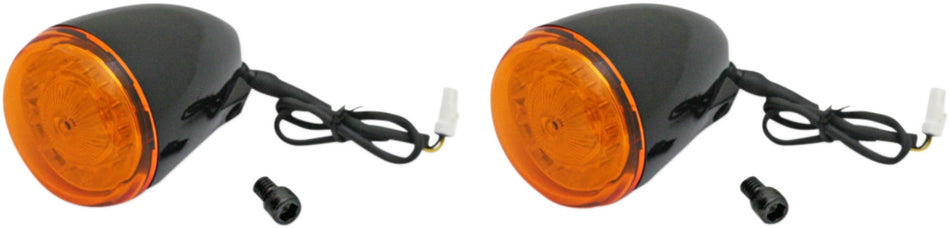 Custom Dynamics ProBeam Black Amber LED Front Turn Signals 14-19 Indian