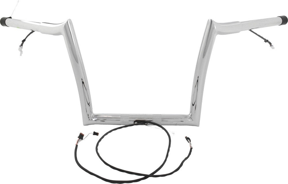 Paul Yaffe OEMPW-15L-12 C Chrome 12" OE Monkey Bar Pre Wired Harley FLTR 15-Up