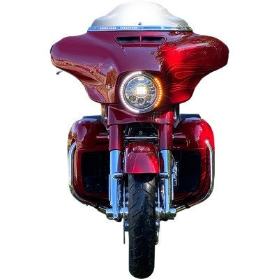 Custom Dynamics ProBeam Standard Turn Signal Chrome Ring Trim Harley FLH/T 06-13