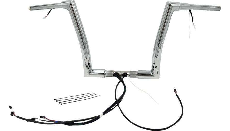 FBI Chrome 12" Flat Top Plug n Play EZ 1-1/2" Handlebar Kit Harley 15 FLTRX/S