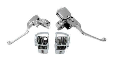 Bikers Choice Chrome 11/16 Bore Handlebar Controls Harley FLH/T Radio 96-07 | 601743 84702
