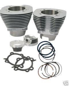S&S Cycle 106" CI Big Bore Cylinder Kit Silver 10:1 Compression 07-16 Harley