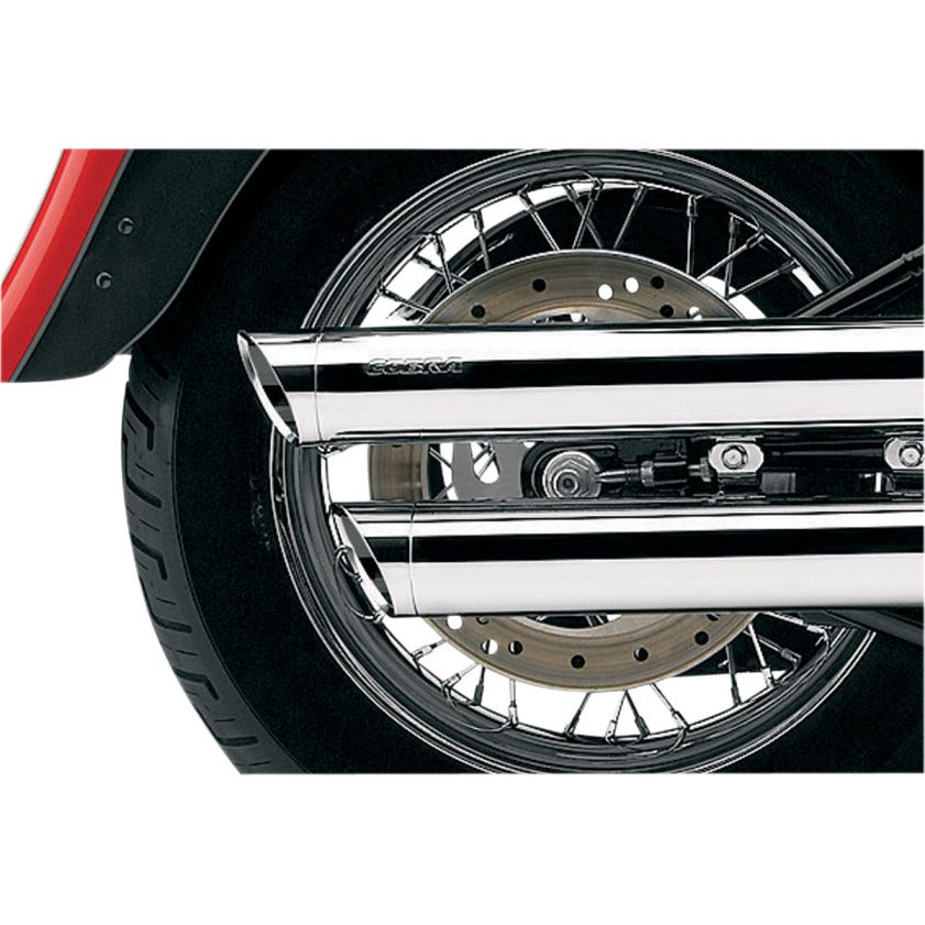 Cobra 6031 Chrome 3" Slash Cut Slip On Mufflers Billet Tip Harley 14-16 Sportster XL