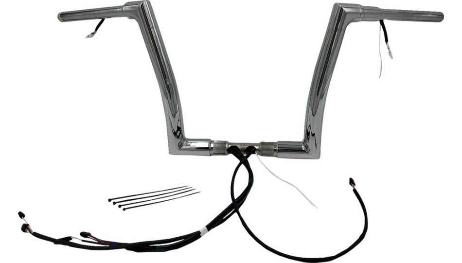 FBI Chrome 12" Flat Top Plug n Play EZ 1-1/2" Handlebar Kit Harley 16-20 FLTRX/S