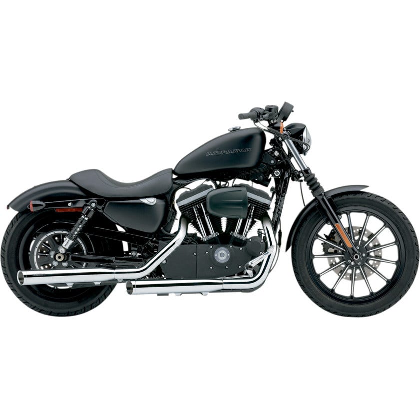 Cobra 6030 Chrome 3" Slash Cut Slip On Mufflers Billet Tip Harley 04-13 Sportster XL