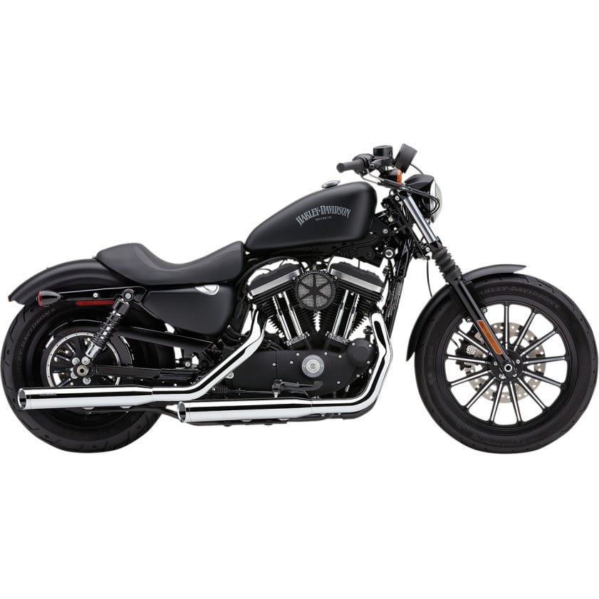 Cobra 6031 Chrome 3" Slash Cut Slip On Mufflers Billet Tip Harley 14-16 Sportster XL