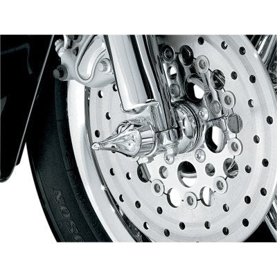 Kuryakyn 1225 Chrome Roman Axle Caps  Softail Dyna Touring Models 84-14