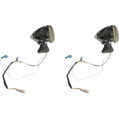 Custom Dynamics ProBEAM Dynamic Ringz Front LED Turn Signals Chrome Scout 15-20
